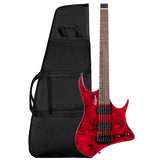 Volgoa GTWT-01 6-String Headless Electric Guitar Flame Maple Maple Neck