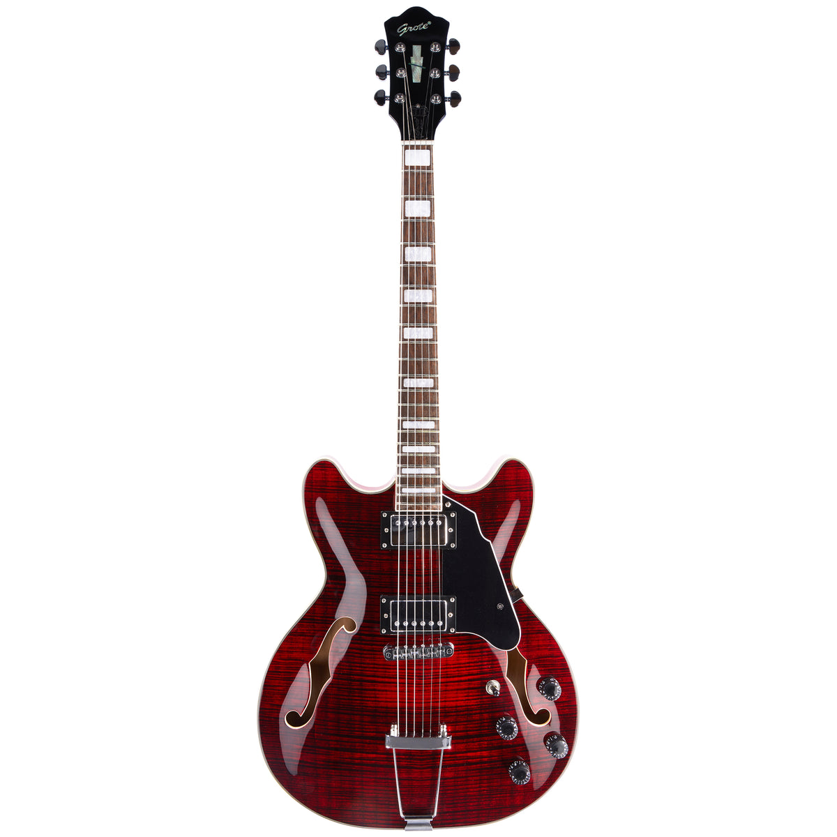 ギター GROTE Jazz Electric Guitar Semi-Hollow Amazon.com: GROTE Jazz Electric Guitar Hollow Body Chrome