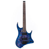 Volgoa GTWT-01 6-String Headless Electric Guitar Flame Maple Maple Neck