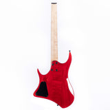 Volgoa GTWT-01 6-String Headless Electric Guitar Flame Maple Maple Neck