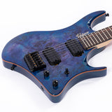 Volgoa GTWT-01 6-String Headless Electric Guitar Flame Maple Maple Neck