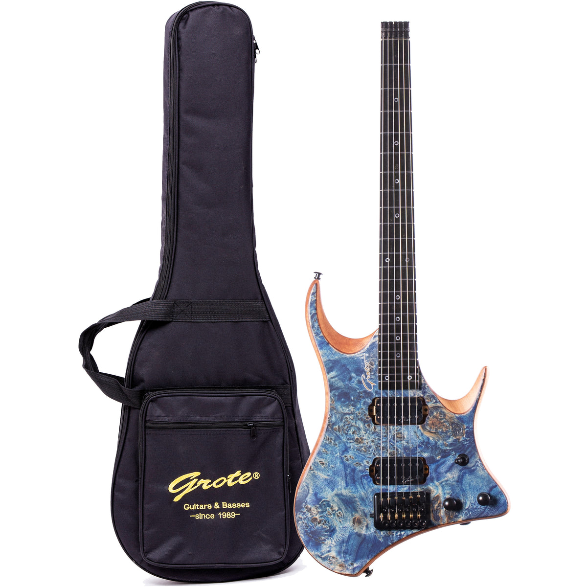 grote ヘッドレスギター Grote Headless 6 Strings Electric Guitar Mahogany Body with Gigbag