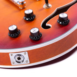 Grote LPF-002 Semi-Hollow Body Electric Guitar Matte Finished with Gigbag