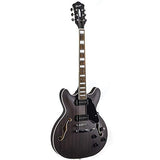 GROTE Electric Guitar Semi-Hollow Body Guitar matte finished P90 Pickups (Gray)