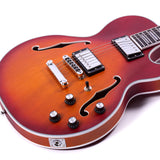 Grote LPF-002 Semi-Hollow Body Electric Guitar Matte Finished with Gigbag