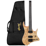 Grote Headless Electric Guitar Mahogany Body Maple Neck Lightweight guitar with Gigbag GRHL-004