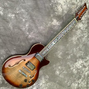 Grote 12 String Electric Guitar Semi-Hollow Body with Maple Veneer