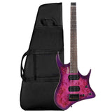 Volgoa GTWT-01 6-String Headless Electric Guitar Flame Maple Maple Neck