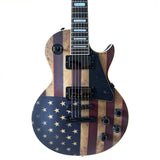 Grote LP Electric Guitar Maple Body Vintage US Flag HH Pickups