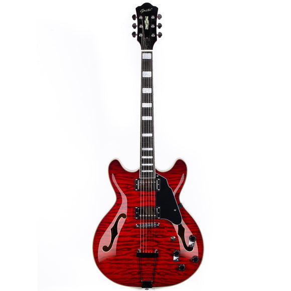 Grote Semi-Hollow Body Electric Guitar Thinline Arched-top Coils Splitting GYS-35