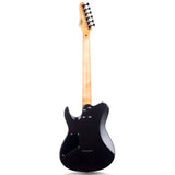 Electric Guitar Burl Wood Look Printed Top Modern Double Cut 6 String HH Pickups Tremolo Maple Neck Gloss Finish