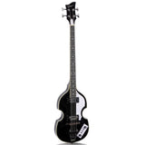Grote GR-VBB Violin Shaped Electric Bass Semi-Hollow Basswood Flame Maple Top 4 String Bass Guitar