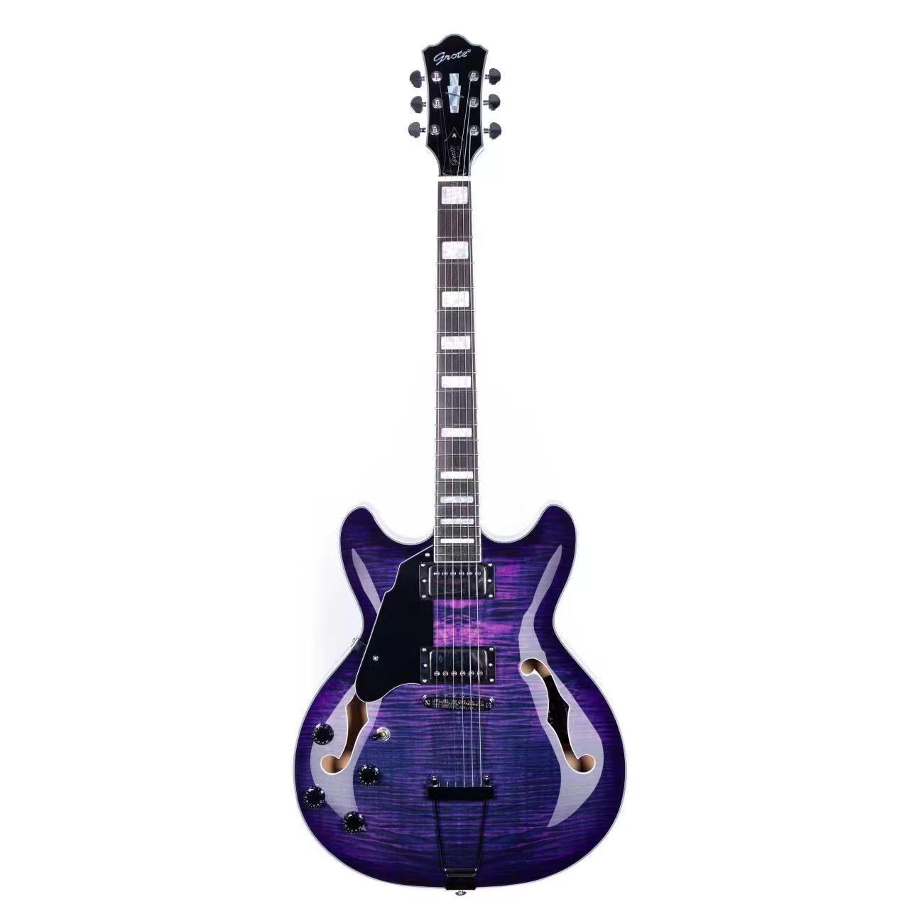 GROTE Jazz Left-Handed Electric Guitar Semi-Hollow Body