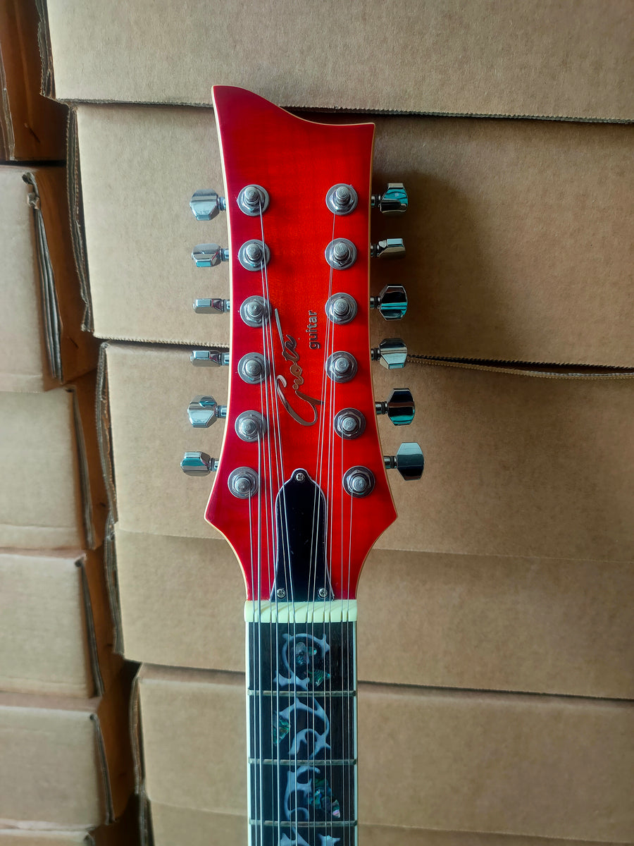 Grote 12 String Electric Guitar SemiHollow Body with Maple Veneer