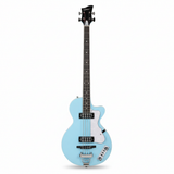 Grote Hollow Body Electric Single-cutaway Bass Guitar Vintage Style Bass with Dual Humbucker Pickups, Professional 4 String Bass for Beginners and Adults