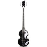 Grote GR-VBB Violin Shaped Electric Bass Semi-Hollow Basswood Flame Maple Top 4 String Bass Guitar