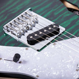 Grote Electric Guitar Semi-Hollow Body Single F-Hole  Tele Style Guitar Full-Size Basswood with Canadia Maple neck Chrome Hardware (Black/Red/Green/Purplle/Blue)