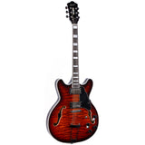 Grote Semi-Hollow Body Electric Guitar Thinline Arched-top Coils Splitting GYS-35