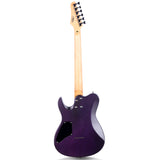 Electric Guitar Burl Wood Look Printed Top Modern Double Cut 6 String HH Pickups Tremolo Maple Neck Gloss Finish