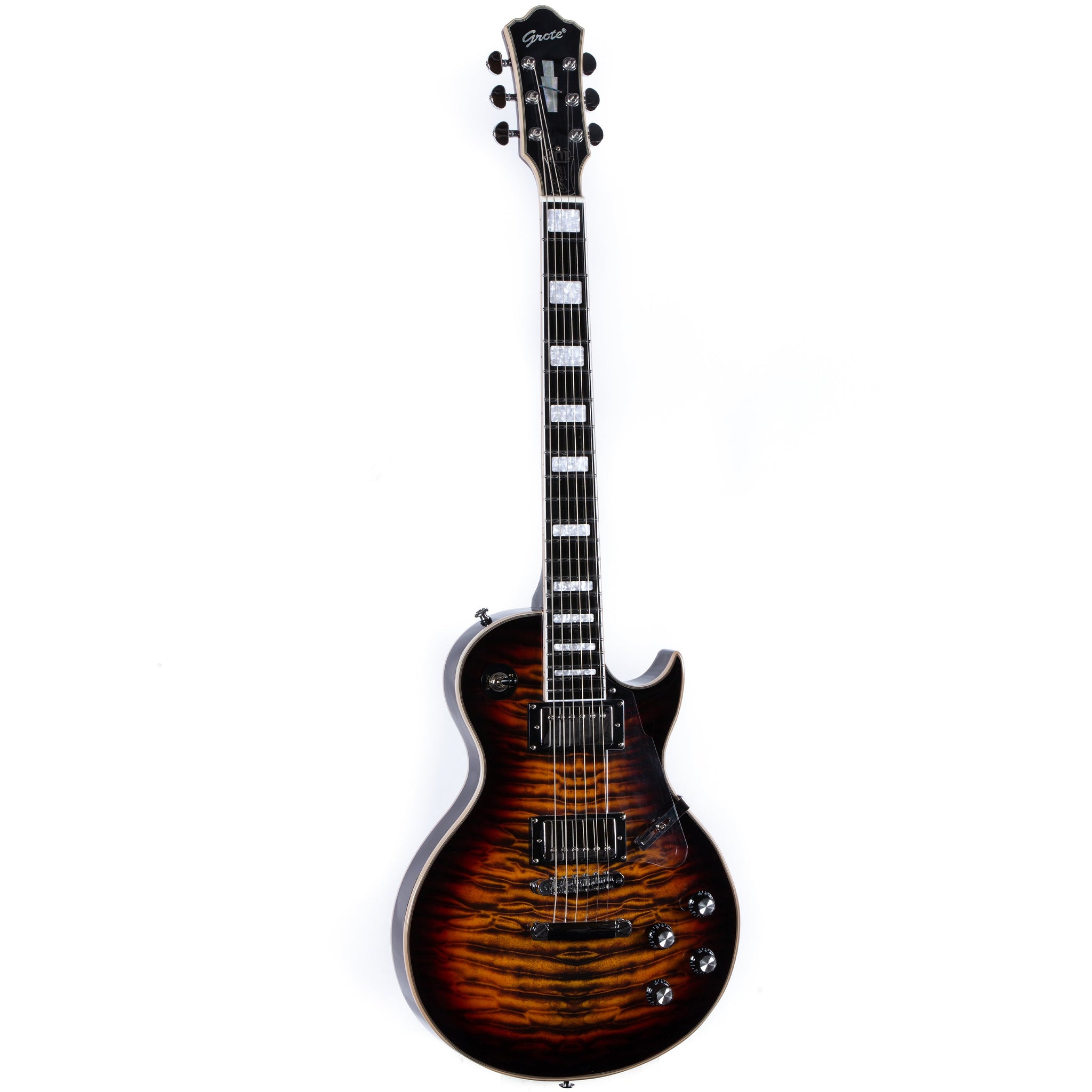 Grote / LPS-003 Blue Quilt レスポールカスタムタイプ Grote LPS-003 Solid Body Electric Guitar Coils Splitting