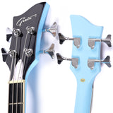 Grote Hollow Body Electric Single-cutaway Bass Guitar Vintage Style Bass with Dual Humbucker Pickups, Professional 4 String Bass for Beginners and Adults