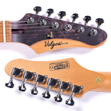 Electric Guitar Burl Wood Look Printed Top Modern Double Cut 6 String HH Pickups Tremolo Maple Neck Gloss Finish
