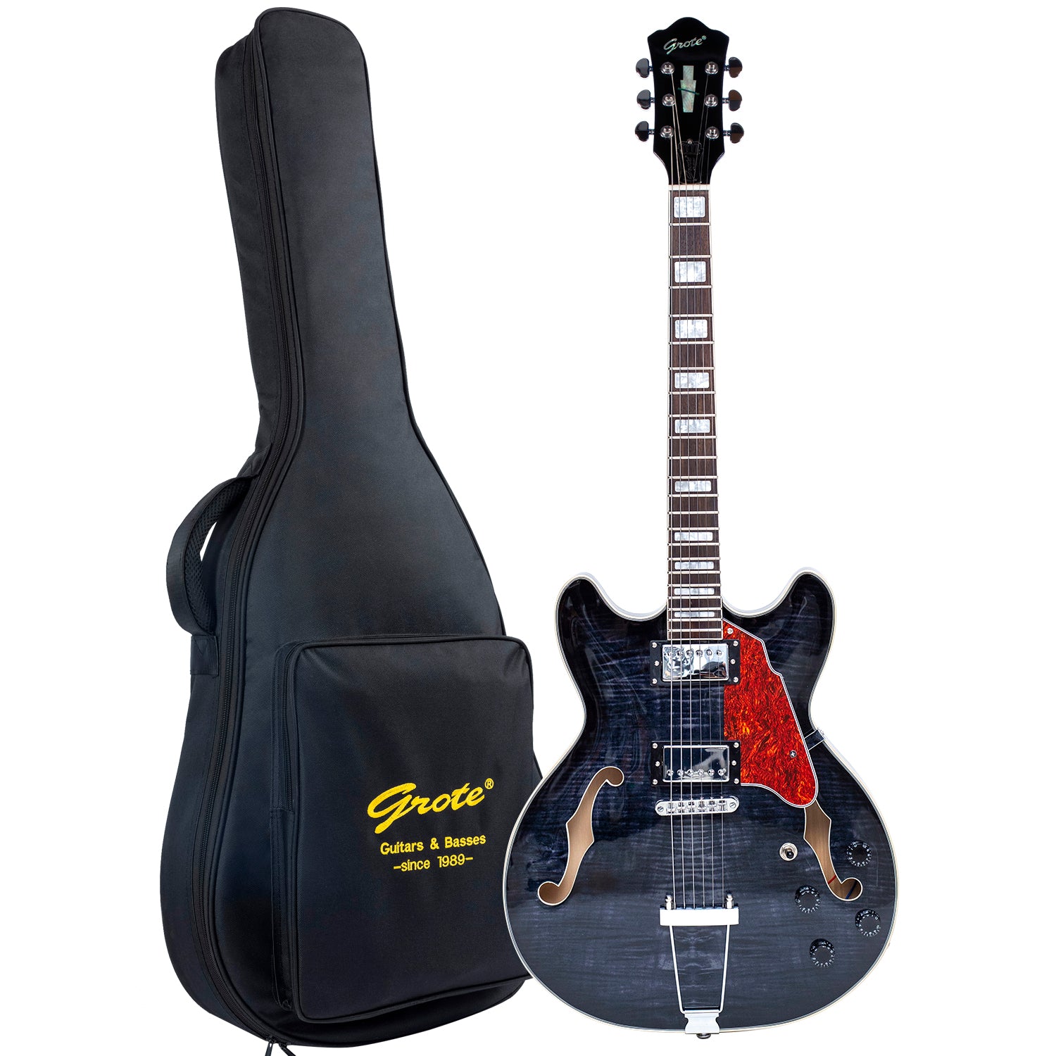 Grote Electric Guitar Semi-Hollow Body Single Binding 335