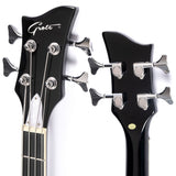 Grote GR-VBB Violin Shaped Electric Bass Semi-Hollow Basswood Flame Maple Top 4 String Bass Guitar