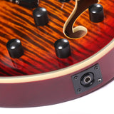 Grote LP VANTAGE‑7 Semi-Hollow Electric Guitar Flame Veneer Body
