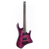 Volgoa GTWT-01 6-String Headless Electric Guitar Flame Maple Maple Neck