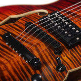 Grote LP VANTAGE‑7 Semi-Hollow Electric Guitar Flame Veneer Body