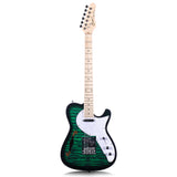 Grote Electric Guitar Semi-Hollow Body Single F-Hole  Tele Style Guitar Full-Size Basswood with Canadia Maple neck Chrome Hardware (Black/Red/Green/Purplle/Blue)