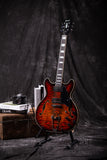 Grote Semi-Hollow Body Electric Guitar Thinline Arched-top Coils Splitting With Gigbag GYS-35