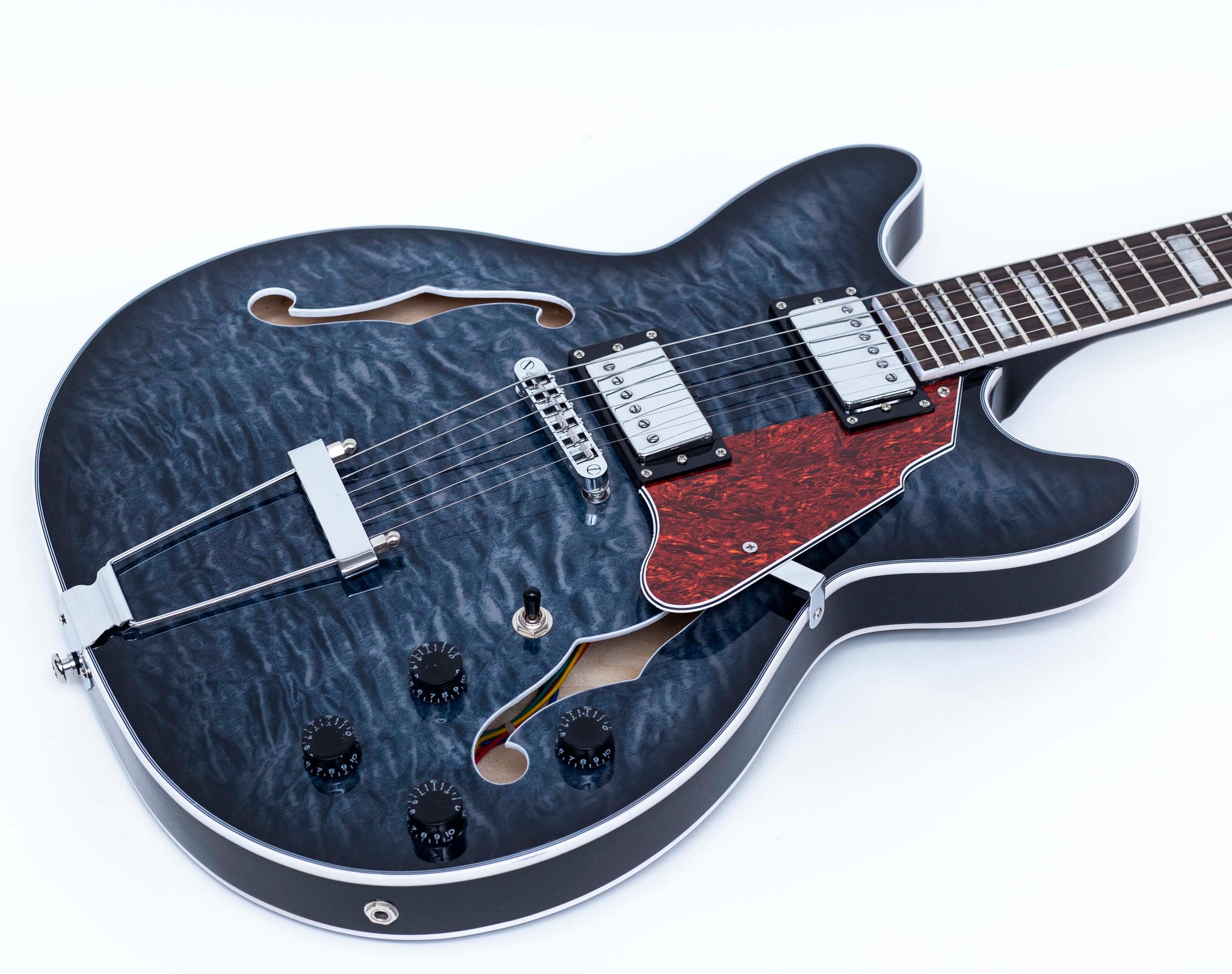 GROTE 335 style Semi-Hollow Body Jazz Electric Guitar with GROTE 335 style Semi-Hollow Body Jazz Electric Guitar with
