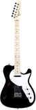 Grote Electric Guitar Semi-Hollow Body Single F-Hole   Gloss Pain Tele Style Guitar Full-Size Basswood with Canadia Maple neck Chrome Hardware Picks
