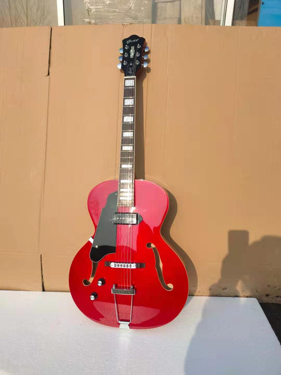 GROTE Semi-Hollow Body Electric Guitar Cherry Red  GRWB-ZTRD-LF