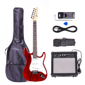 Grote Electric Guitar 39 inch Starter beginner kits Full Size Case 20W Amp Strap Picks Tremolo Bar
