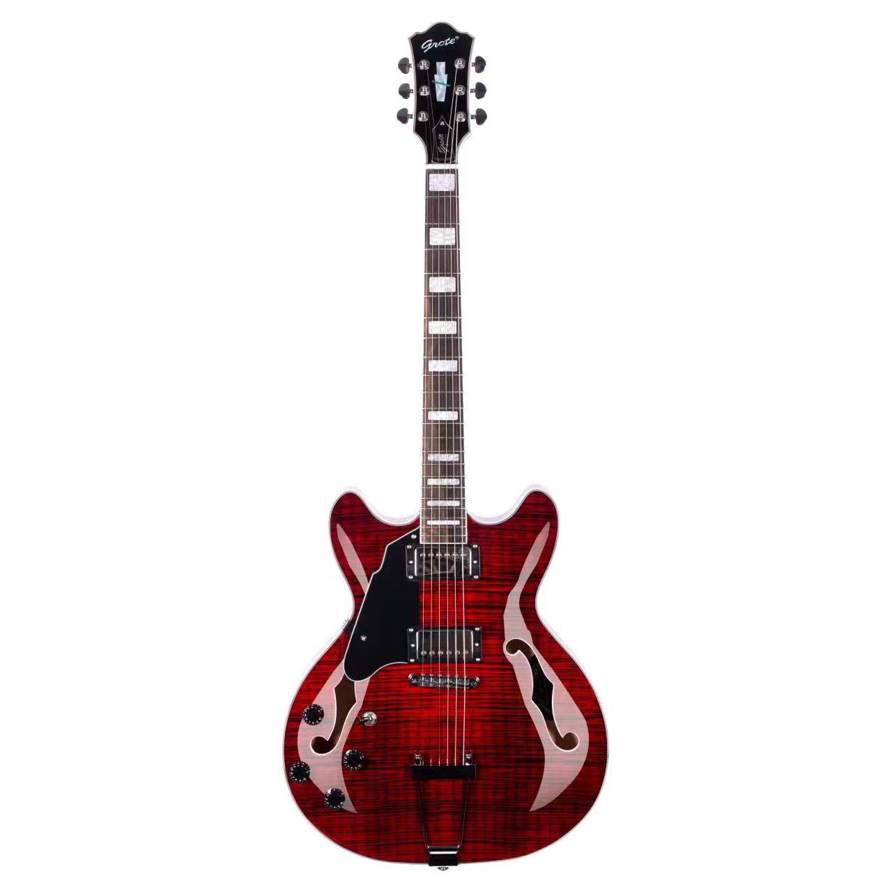 ギター GROTE Jazz Electric Guitar Semi-Hollow GROTE 335 style Semi-Hollow Body Jazz Electric Guitar with