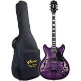 Grote Semi-Hollow Body Electric Guitar Thinline Arched-top Coils Splitting With Gigbag GYS-35