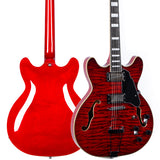 Grote Semi-Hollow Body Electric Guitar Thinline Arched-top Coils Splitting With Gigbag GYS-35