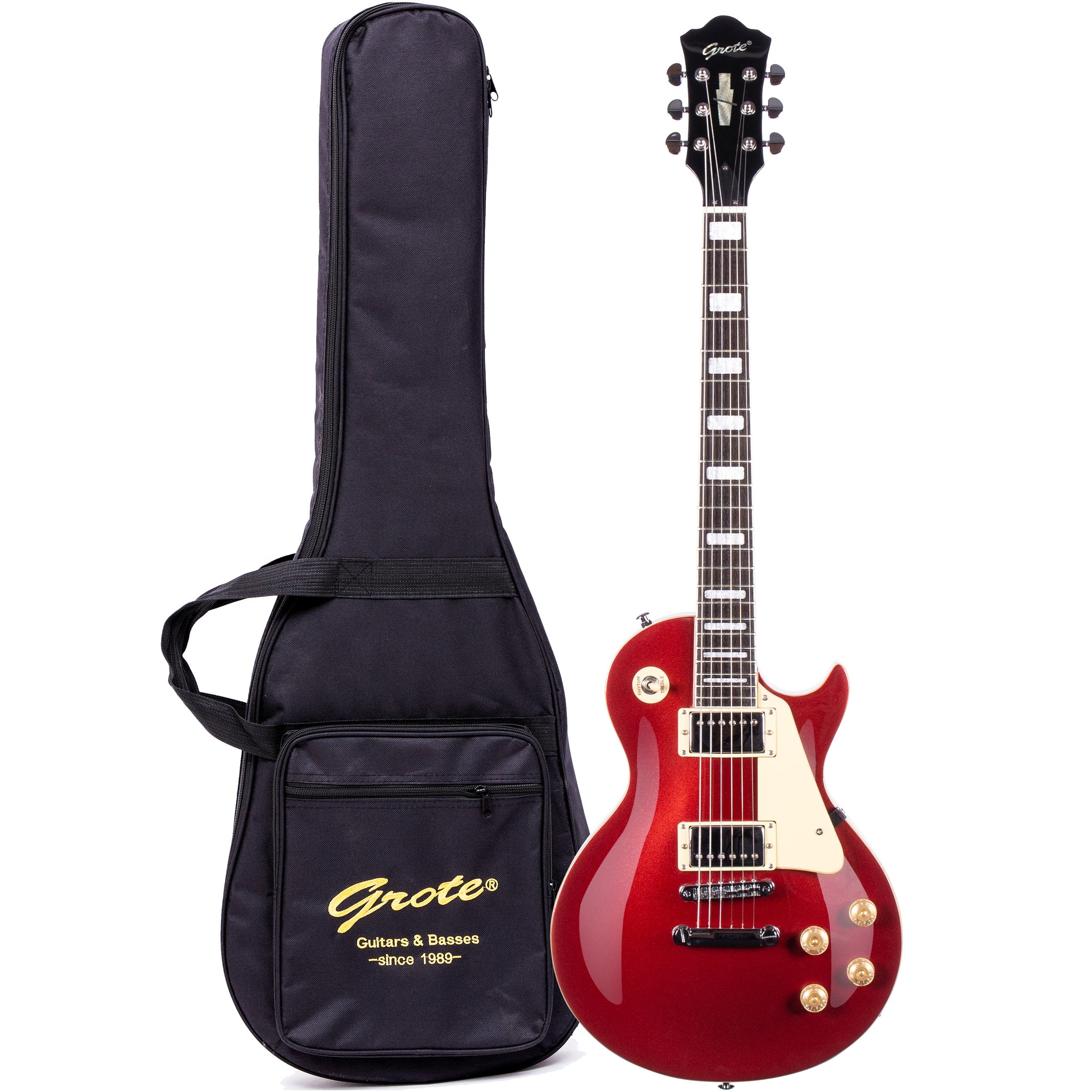 ギター GROTE Red LP Style Guitar GROTE Guitar LP Style Metallic Paints Solid Body Electric Guitar