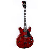 Grote Semi-Hollow Body Electric Guitar Thinline Arched-top Coils Splitting With Gigbag GYS-35