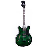 Grote Semi-Hollow Body Electric Guitar Thinline Arched-top Coils Splitting With Gigbag GYS-35