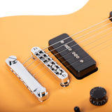 Grote LPS-023 Matte Finished Electric Guitar with P-90 Pickups- LP Style Mahogany Solid Body Guitar