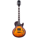 Grote LPF-002 Semi-Hollow Body Electric Guitar Matte Finished with Gigbag