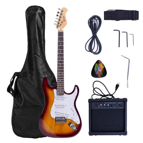 Grote Solid Body Electric Guitar Classic Custom Guitar Guitar Gigbag 20W AMP (VS)