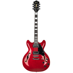 GROTE SEMI-HOLLOW BODY ELECTRIC GUITAR CHERRY RED  GRWB-TR35