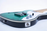 Grote Electric Guitar Semi-Hollow Body Single F-Hole  Tele Style Guitar Full-Size Basswood with Canadia Maple neck Chrome Hardware Picks(Black/Red/Green/Purplle/Blue)