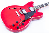 GROTE SEMI-HOLLOW BODY ELECTRIC GUITAR CHERRY RED  GRWB-TR35