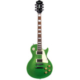 GROTE Guitar LP Style Metallic Paints Solid Body Electric Guitar with Gigbag Picks(Red/Yellow/Green/Blue))